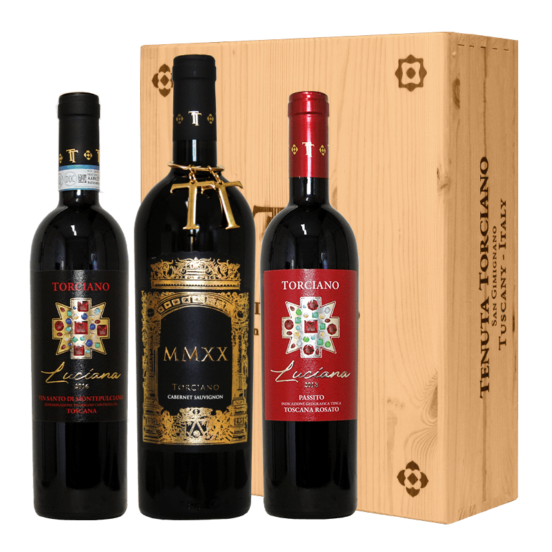 Gift Case - Dessert wines and Cabernet with Wooden Box